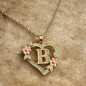 Stainless steel initial B Necklace Classic Customize initial 🅱️💓women’s Necklace